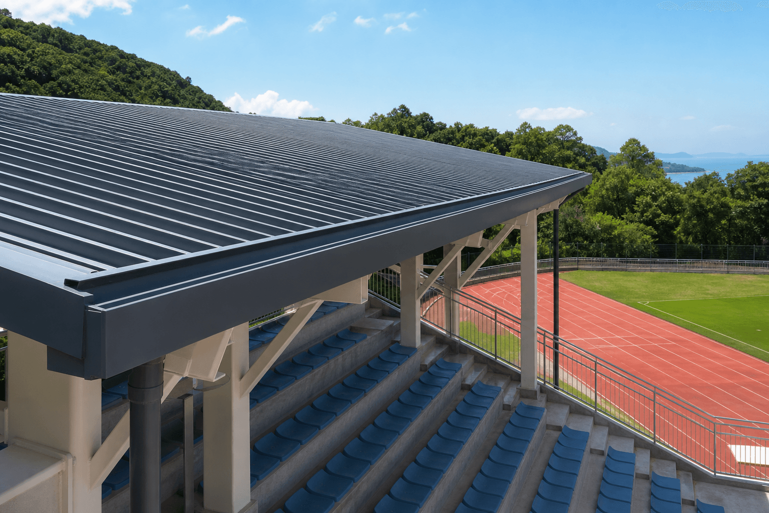 P1712 — Replace and Repaint Metal Roof to Spectator Stand at Fok Ying Tung Sport Field in HKUST